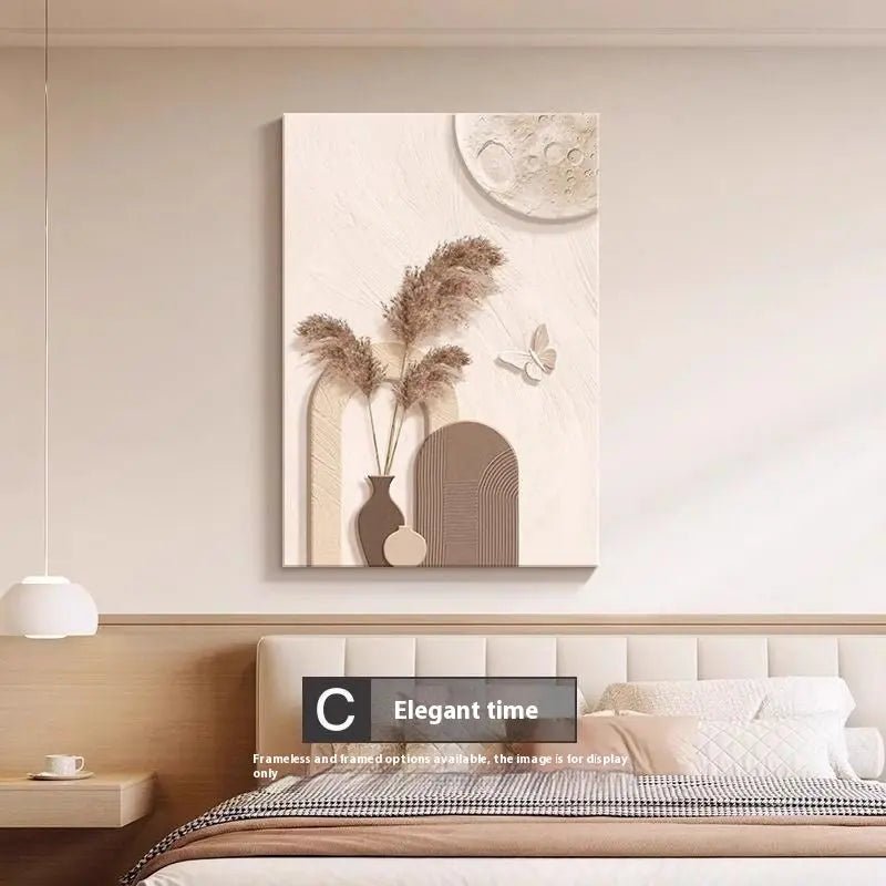 Decorative Painting Cream Style Abstract Line Character Mural C Style Elegant Time 40X60cm Frameless Painting