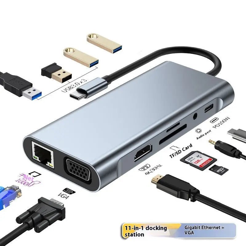 Docking Station Type-C Port Usb Multi-port Multi-function Hub 11 Docking Station Gigabit VGA