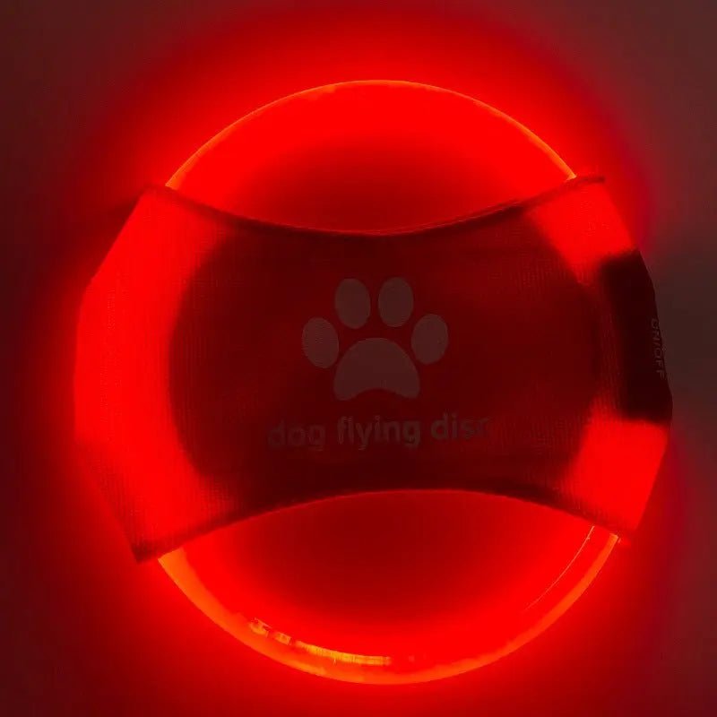 Dog Flying Discs Light Glowing LED LuminousTrainning Interactive Toys Game Flying Discs Dog Toy Pet Dog Accessories Pet Products Red Light USB