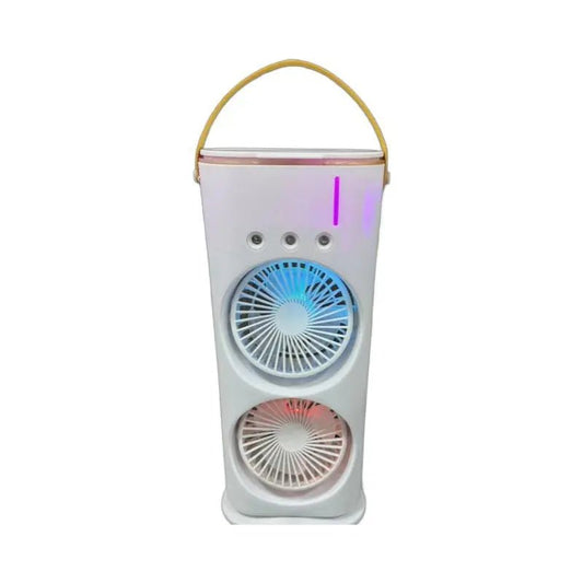 Double-ended Spray Fan Portable Humidifier Fan Air Conditioner Household Small Air Cooler Hydrocooling Portable Air Adjustment White 45x21x10
