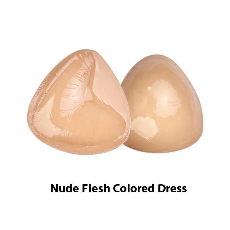Double Sided Adhesive Sticky Bra Inserts Push Up Thick Sponge Breast Lift Pads Women Swimsuit Bikini Cup Enhancer Nude Goods Flesh Color Pack