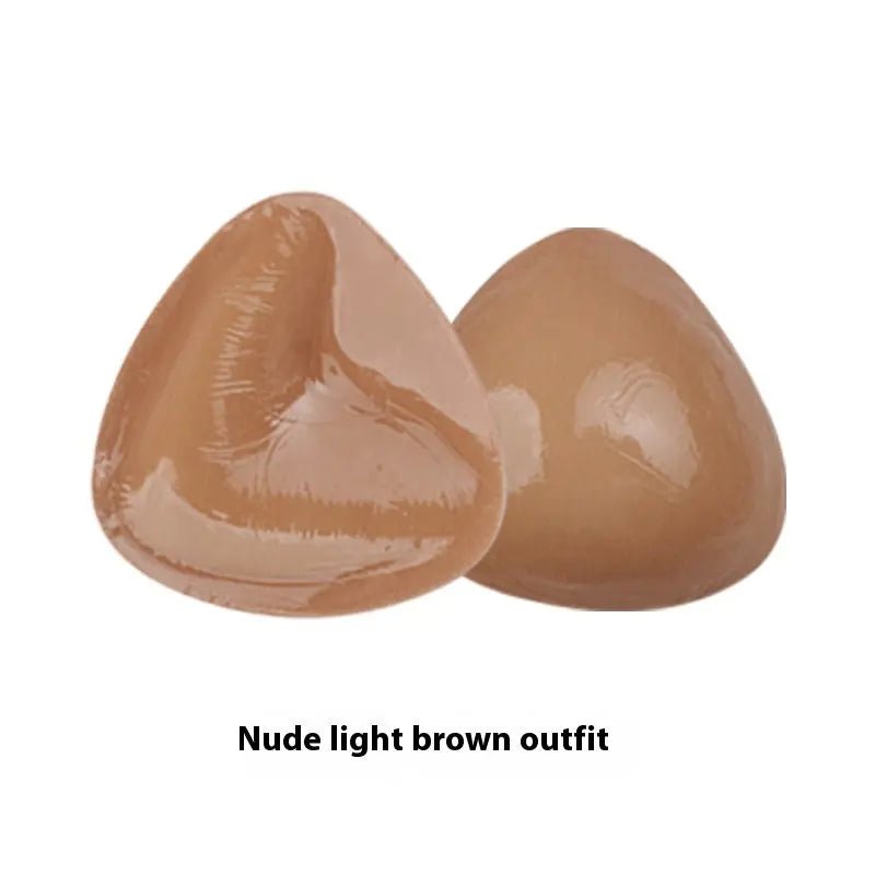 Double Sided Adhesive Sticky Bra Inserts Push Up Thick Sponge Breast Lift Pads Women Swimsuit Bikini Cup Enhancer Bare Goods Light Brown Pack