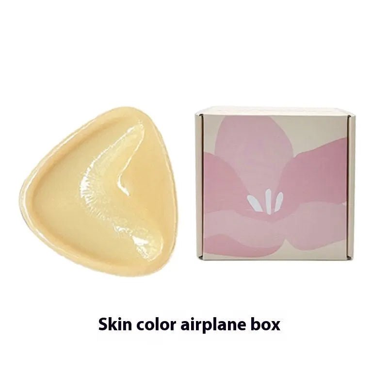 Double Sided Adhesive Sticky Bra Inserts Push Up Thick Sponge Breast Lift Pads Women Swimsuit Bikini Cup Enhancer Bright Skin Airplane Box