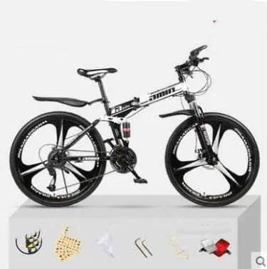 Dual Shock Absorbing Off-road Variable Speed Racing Male And Female Student Bikes Black white 3 Style