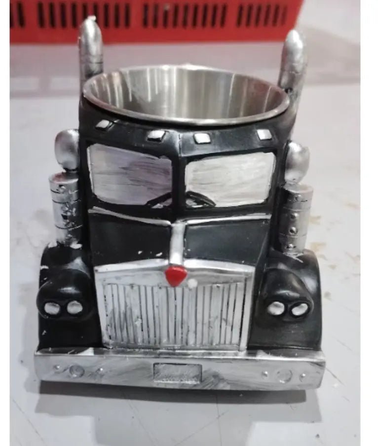 Durable Truck Coffee Mug Semi Truck Handcrafted Coffee Cup Semi-trailer Shaped Semi-Truck Coffee Mugs For Family Black Truck