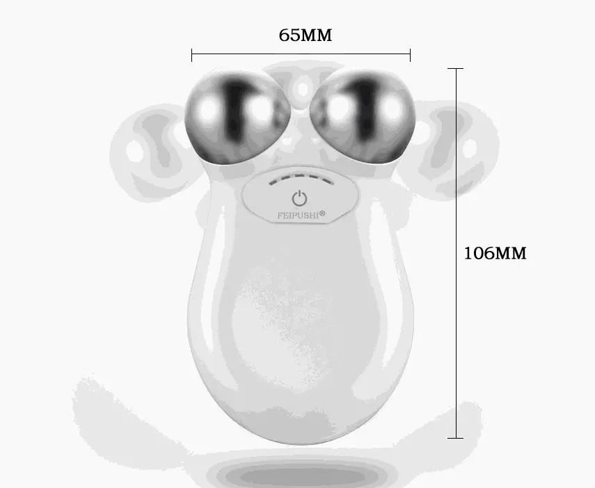 Electric Micro-Current Face Massager EMS Firming Micro Current Deedema Decree Wrinkle Skin Rejuvenation Beauty Instrument White