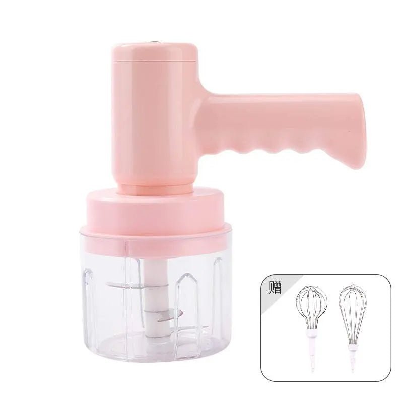 Electric Whisk Household Cream Automatic Blender Pink 1 Gear Color Box Packaging
