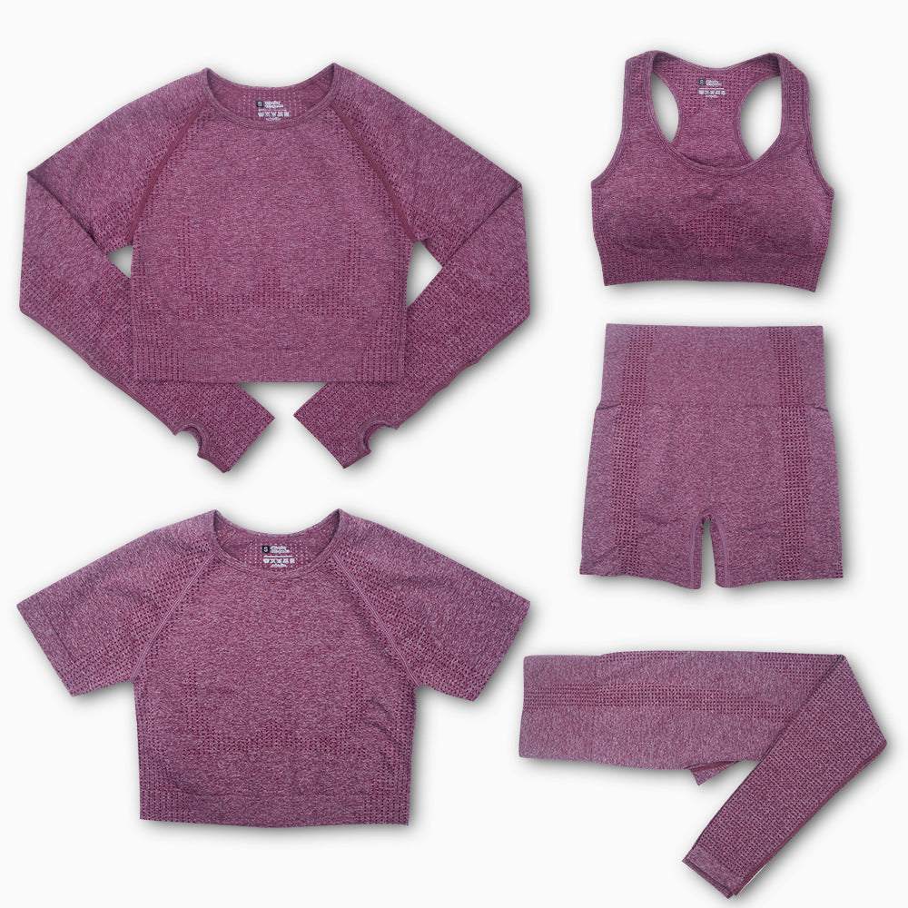 Fashion Women's Workout Yoga Clothes Wine Red