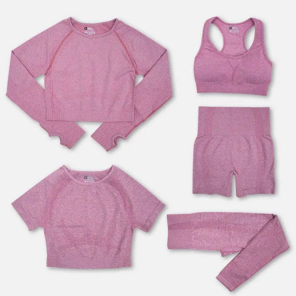 Fashion Women's Workout Yoga Clothes Hoarse Pink