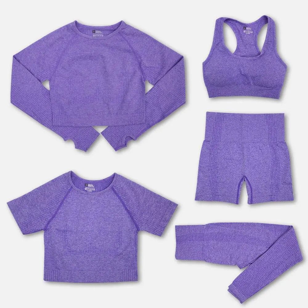 Fashion Women's Workout Yoga Clothes Hemp Purple