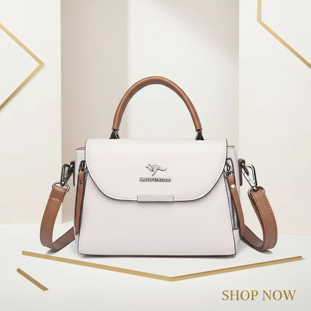 Fashionable Stylish Women's Crossbody Shoulder Bag Light Gray