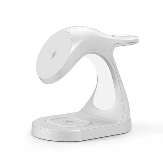 Fast Four In One Magnetic Wireless Fast Charger White