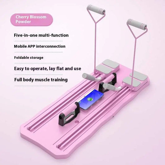 Fitness Board Upgrade Multi-functional Abdominal Wheel Home Pink