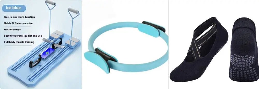 Fitness Board Upgrade Multi-functional Abdominal Wheel Home Blue set