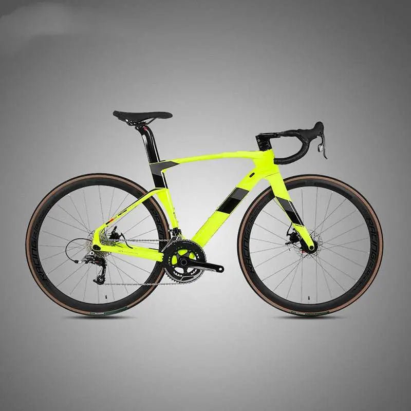 Fully Hidden Carbon Fiber Disc Brake Road Car Variable Speed Sports Racing Fluorine yellow