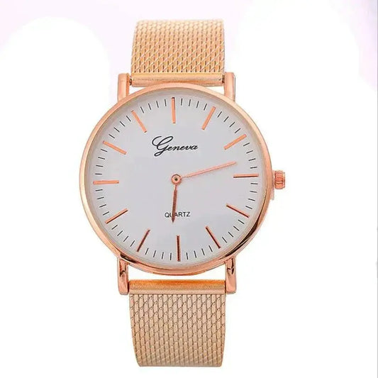Geneva Bracelet Watch for Women - Trending Styles Gold and White