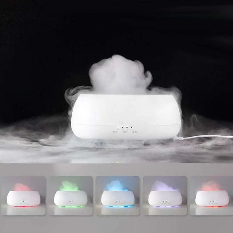 HOMEFISH Aroma Diffuser 500ml Ultrasonic Air Humidifier Colorful Light Fragrance Diffuser Essential Oil Diffuser For Home White