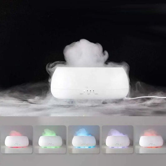 HOMEFISH Aroma Diffuser 500ml Ultrasonic Air Humidifier Colorful Light Fragrance Diffuser Essential Oil Diffuser For Home White