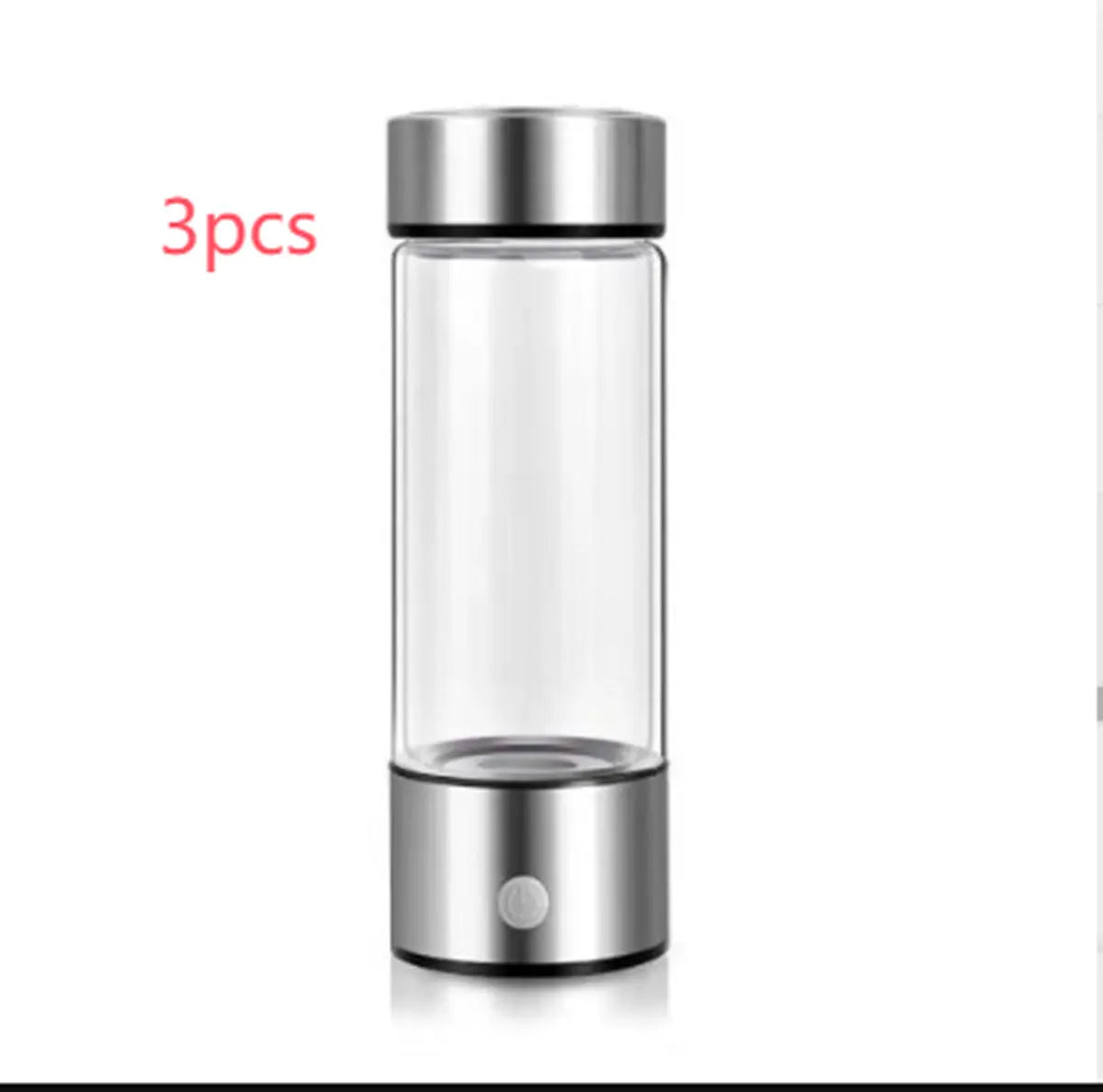 Hydrogen Water Bottles Electric Hydrogen Rich Water Generator Bottle New Technology Rechargeable Portable Antioxidant Silver 401 500ml 3PCS