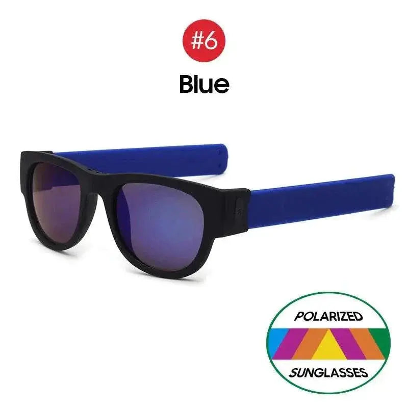 Foldable Polarized Sports Sunglasses for Men - IENJOY Active blue-blue