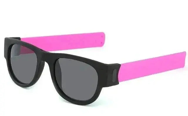 Foldable Polarized Sports Sunglasses for Men - IENJOY Active pink