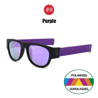 Foldable Polarized Sports Sunglasses for Men - IENJOY Active purple-purple