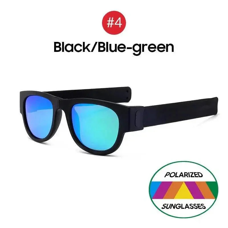 Foldable Polarized Sports Sunglasses for Men - IENJOY Active black-blue-green