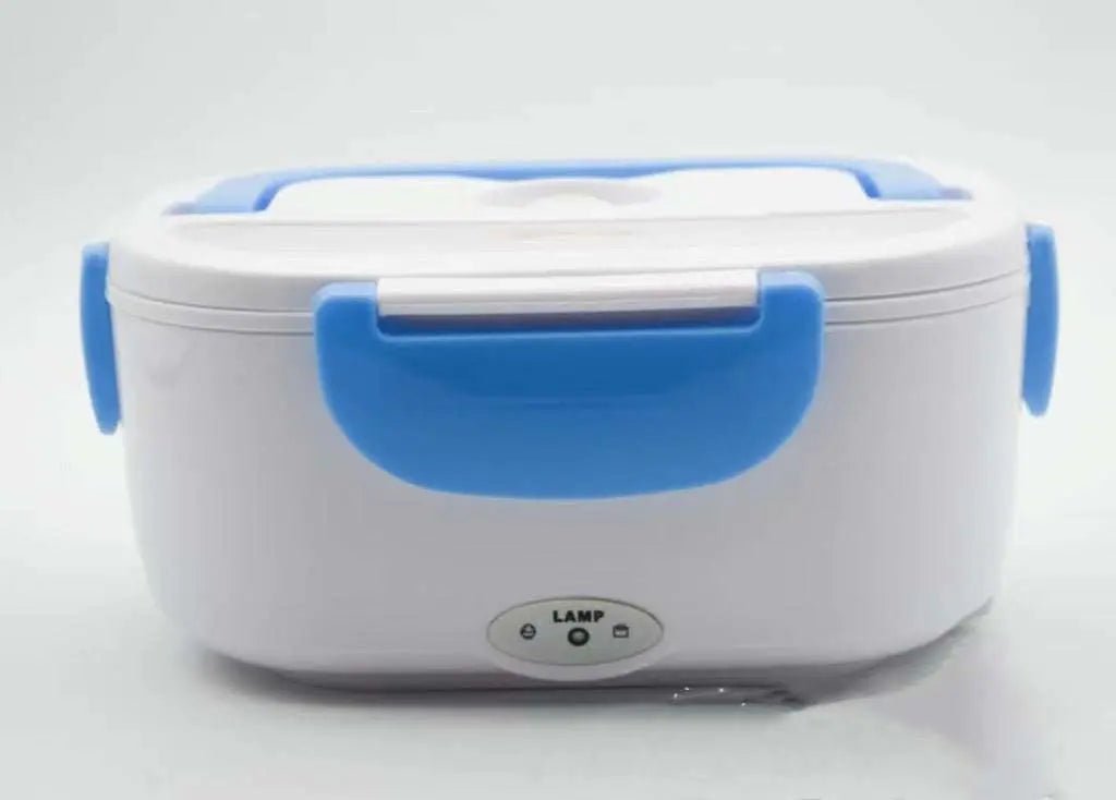 Insulated Lunch Box Large Capacity Heated Electric Lunch Box Stainless Steel Car Bento Box Blue
