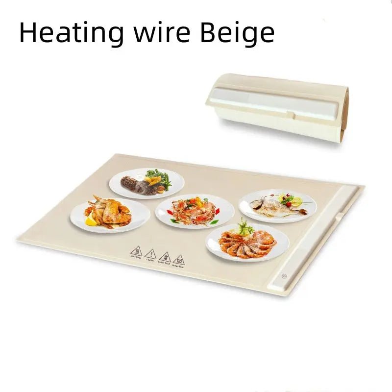 Kitchen Gadget Electric Warming Tray Hot-sale Graphene Vegetable Heating Hot Cutting Board Household Multi-functional Thermal Insulation Heating wire Beige US