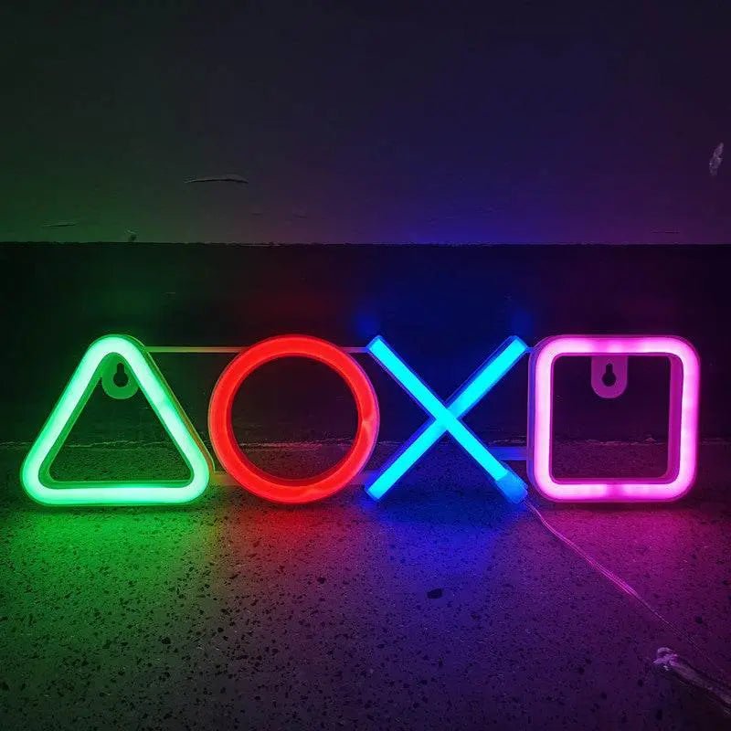 LED Game Machine Symbol Neon Light Modeling Light Color Light Picture Color Battery Usb Dual Purpose