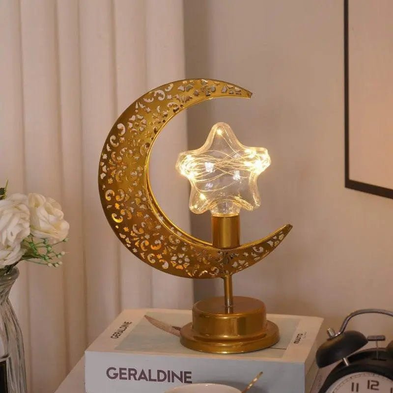 LED Modeling Lamp Creative Personality Iron Moon Moon Star