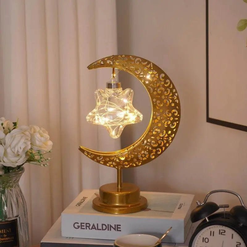 LED Modeling Lamp Creative Personality Iron Moon Moon Star Hook