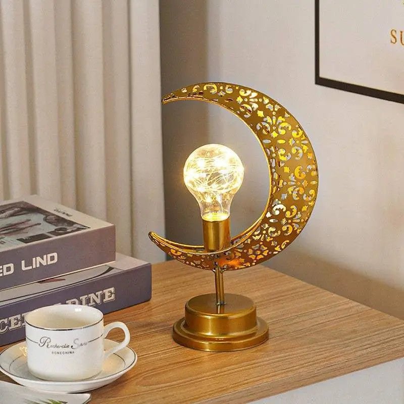 LED Modeling Lamp Creative Personality Iron Moon Bulb bulb