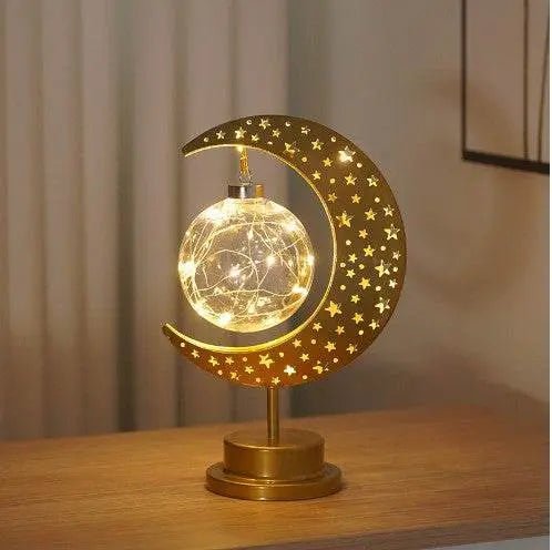 LED Modeling Lamp Creative Personality Iron Moon Full Sky Star Frame Ball