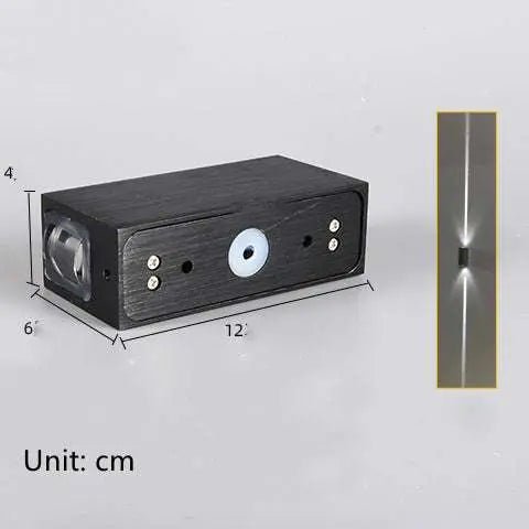 Line Household Aisle Exterior Wall Waterproof Spotlight Wall Lamp Black White light