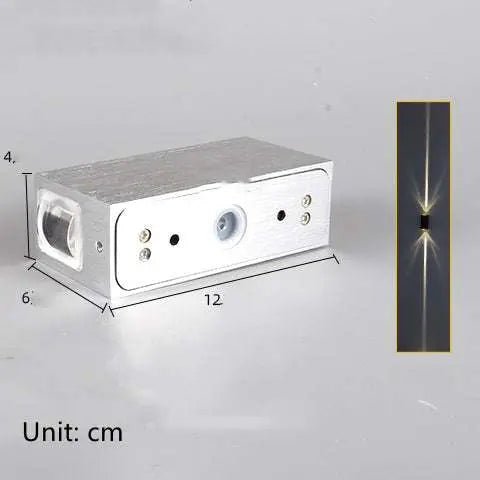 Line Household Aisle Exterior Wall Waterproof Spotlight Wall Lamp White Warm light