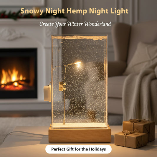 Magic Snowy Landscape Night Lights Small Street Light Snowy Flowing Night DIY Christmas Lights Christmas Desktop Decor Handmade 1 Style