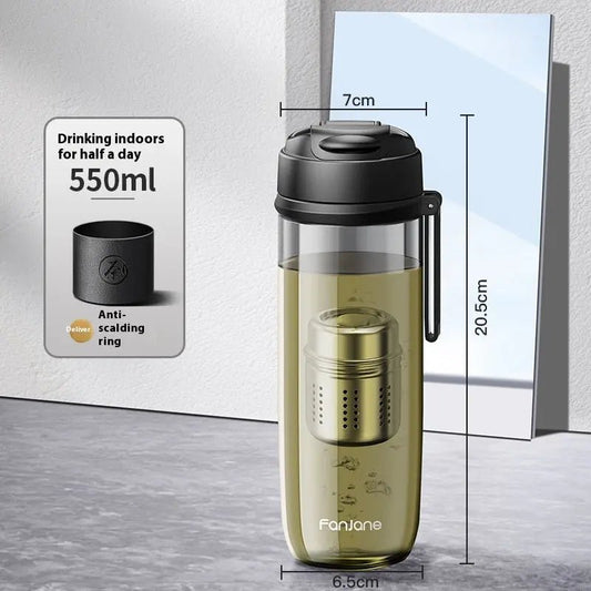 Magnetic Bubble Tea Cup Separates From Tea Water Kitchen Gadgets Black 550ML