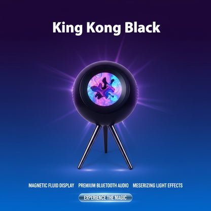 Magnetic Fluid Colorful Light-effect Portable Bluetooth Audio Black