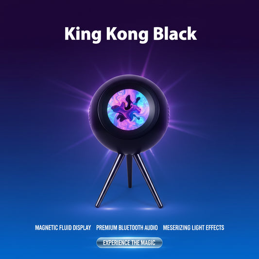 Magnetic Fluid Colorful Light-effect Portable Bluetooth Audio Black