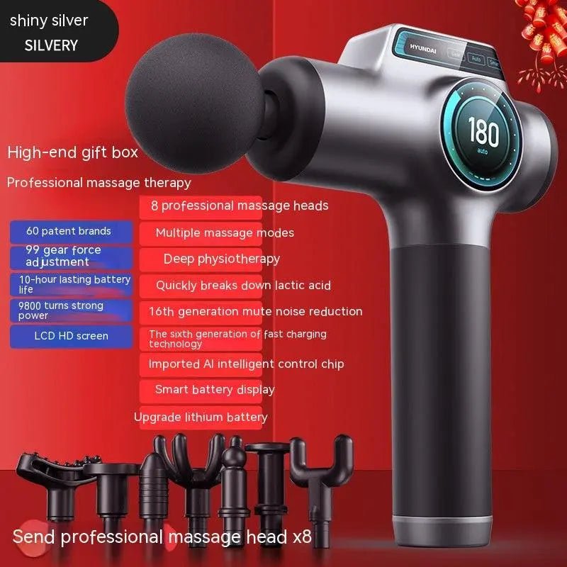 Massage Gun Muscle Relaxation Massager Silver