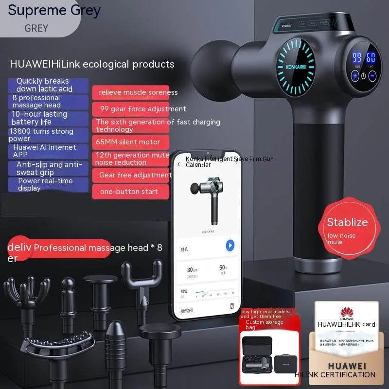 Massage Gun Muscle Relaxation Massager F2 AI Internet Gray