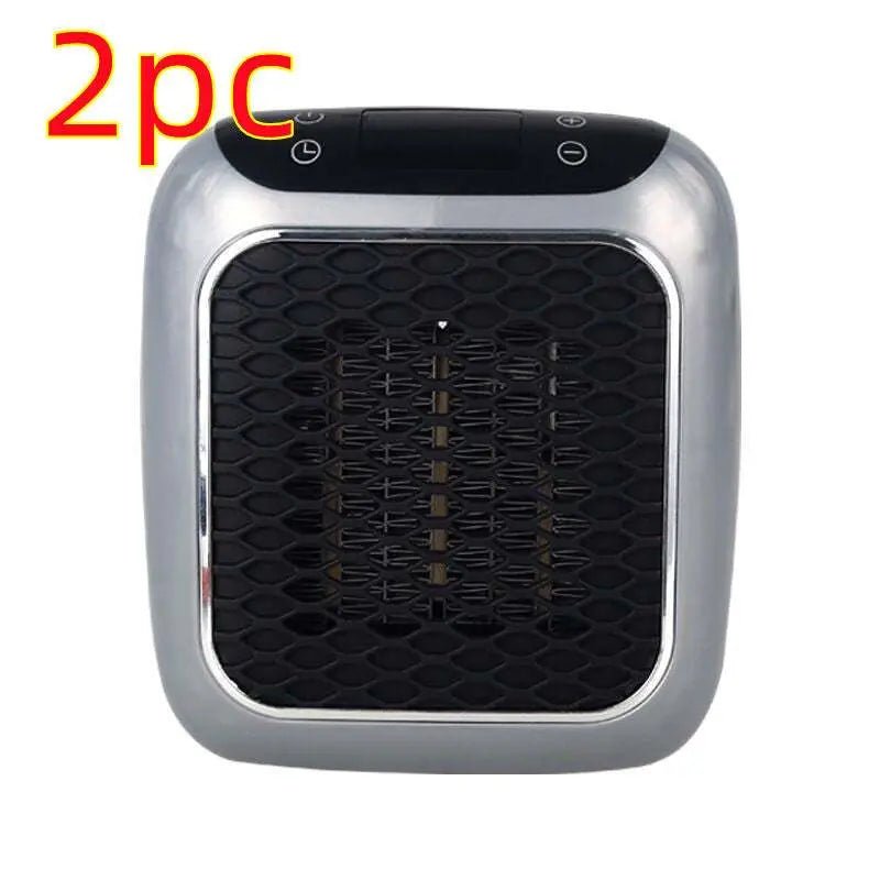 Mini Fan Heater Wall-mounted Dormitory Warm Artifact Gray 2PCS