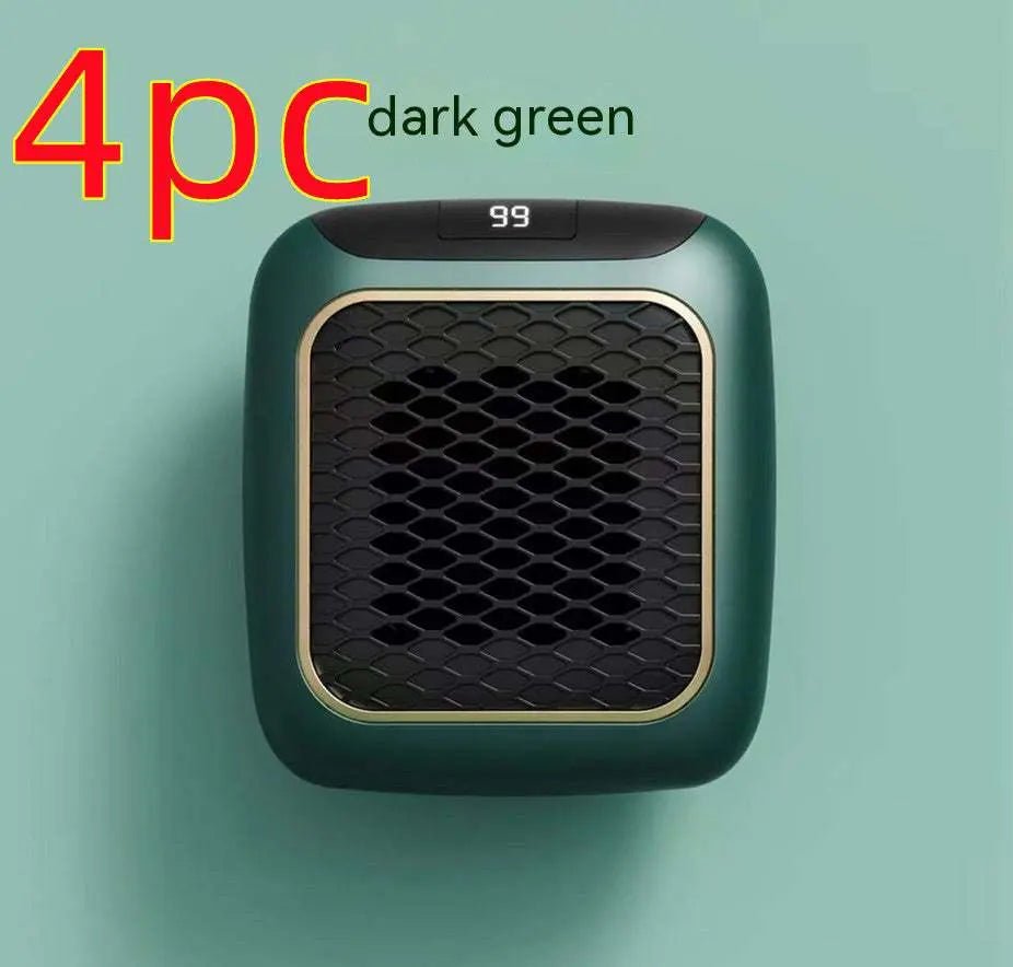Mini Fan Heater Wall-mounted Dormitory Warm Artifact Green 4PCS