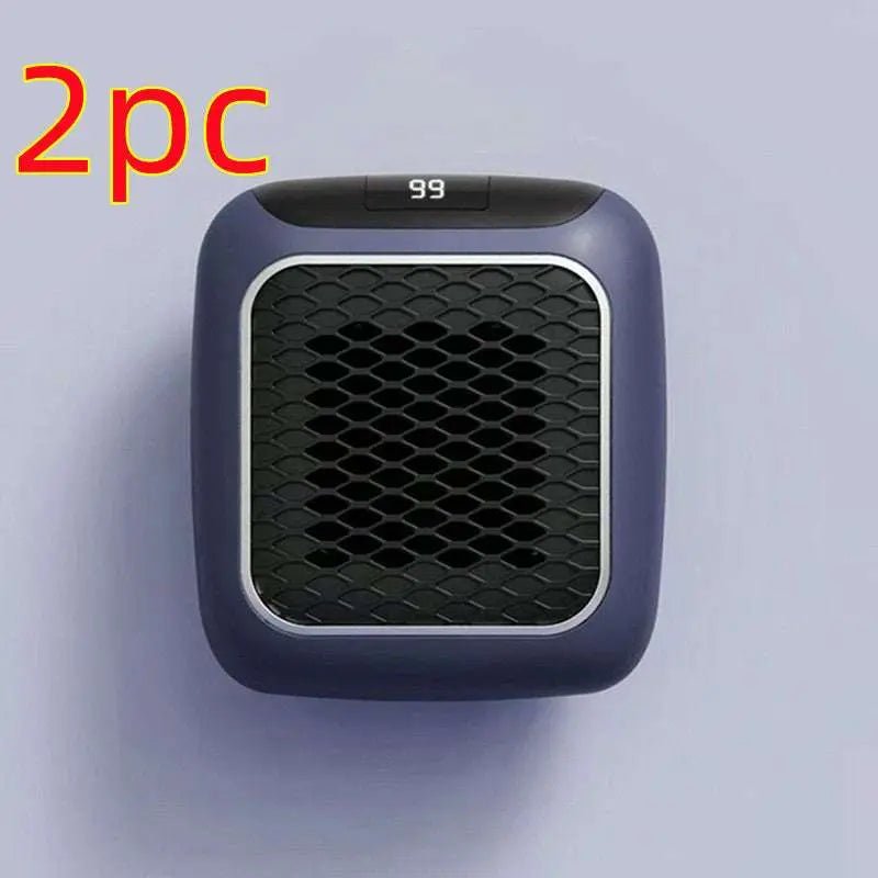 Mini Fan Heater Wall-mounted Dormitory Warm Artifact Blue 2PCS