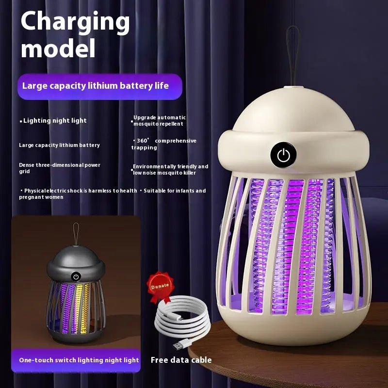 Mosquito Killer Lamp Insect Repellent Radiation Less Mute Electric Insect Trap Usb Charging Outdoor Mosquito Killer Repellent White Rechargeable Version