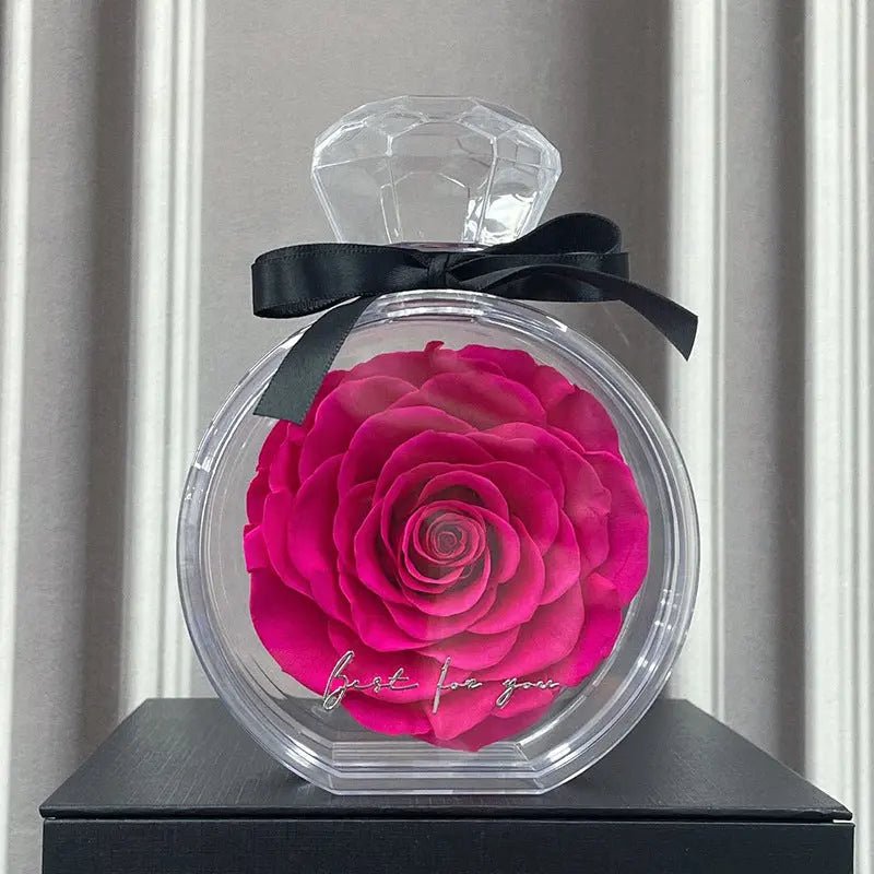 Natural Eternal Flower Ornaments Transparent Cover Dried Rose Gift Box For Christmas New Year Valentine's Day Home Decor Freud