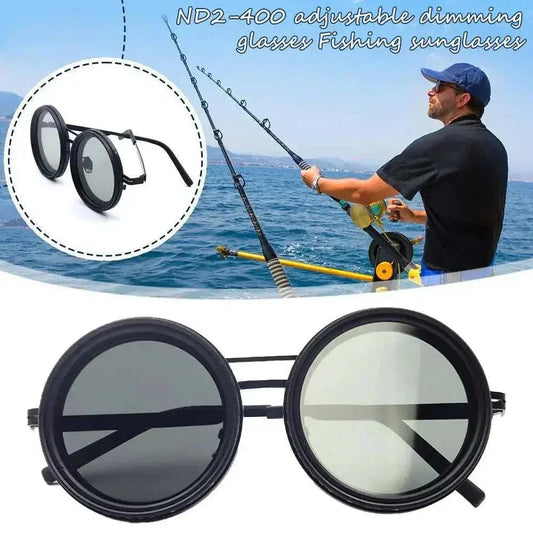 ND2-400 Adjustable Polarized Glasses Fishing Sunglasses UV Protection Retro Punk Polarized Sunglasses With Storage Box