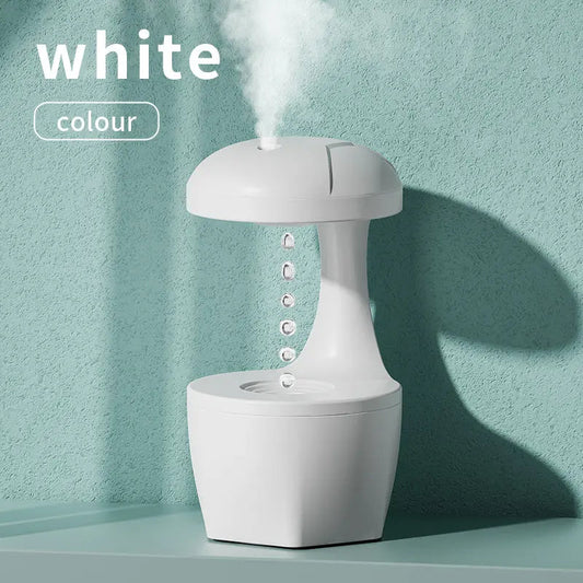 New Arrival Portable 800ml H2o Anti Gravity Usb Air Water Droplet Cool Mist Smooth Sailing Aromatherapy Humidifier For Bedroom White