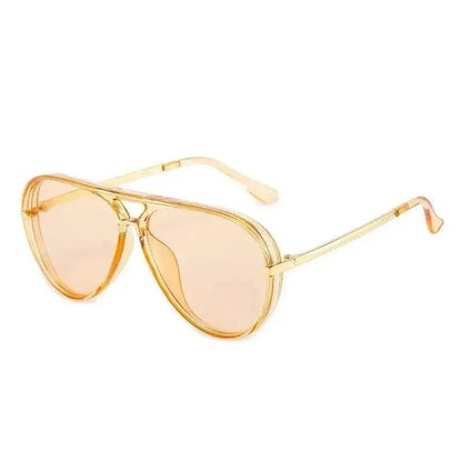 New Fashion Colored Sunglasses For Men And Women Aviator Glasses Uv400 BROWN